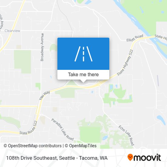 108th Drive Southeast map