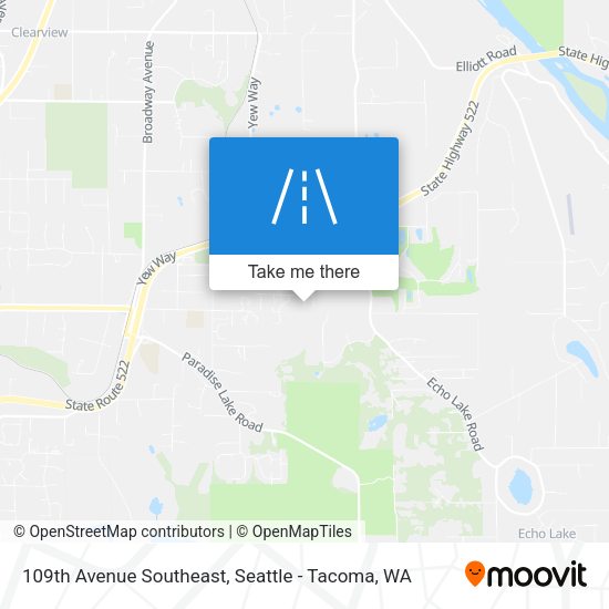 109th Avenue Southeast map