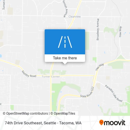 74th Drive Southeast map