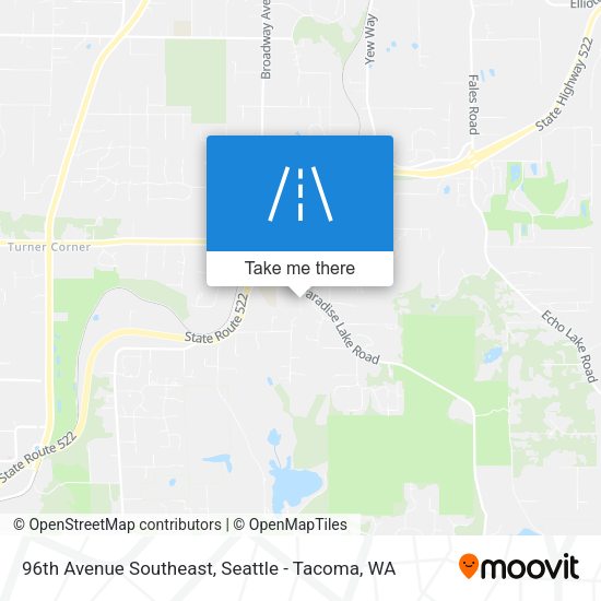 96th Avenue Southeast map