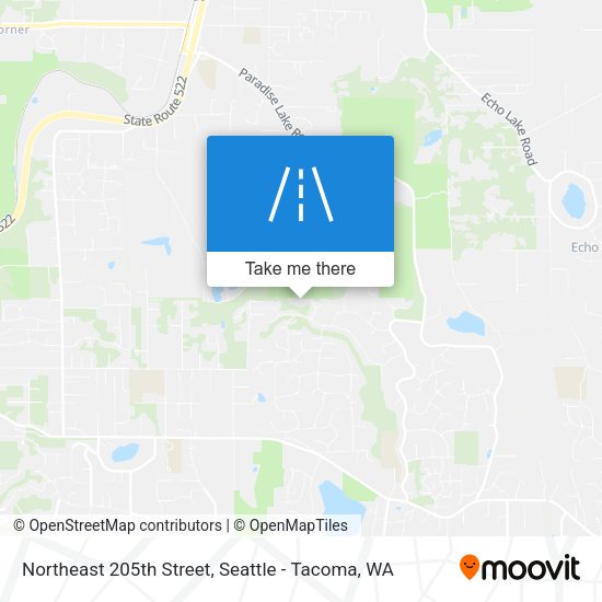 Northeast 205th Street map