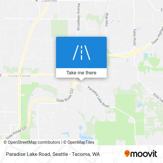 Paradise Lake Road map
