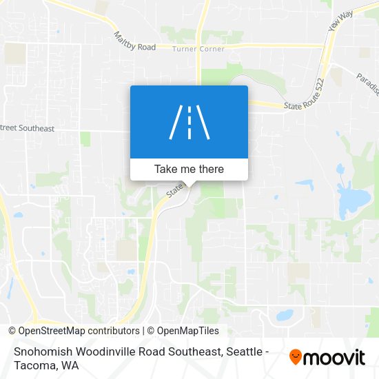 Snohomish Woodinville Road Southeast map