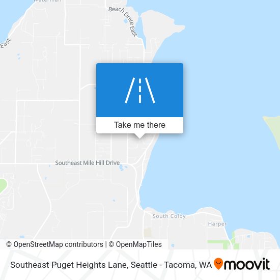 Southeast Puget Heights Lane map