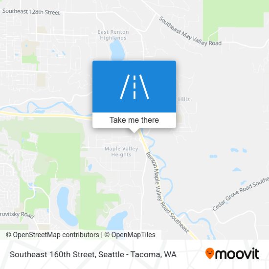 Southeast 160th Street map