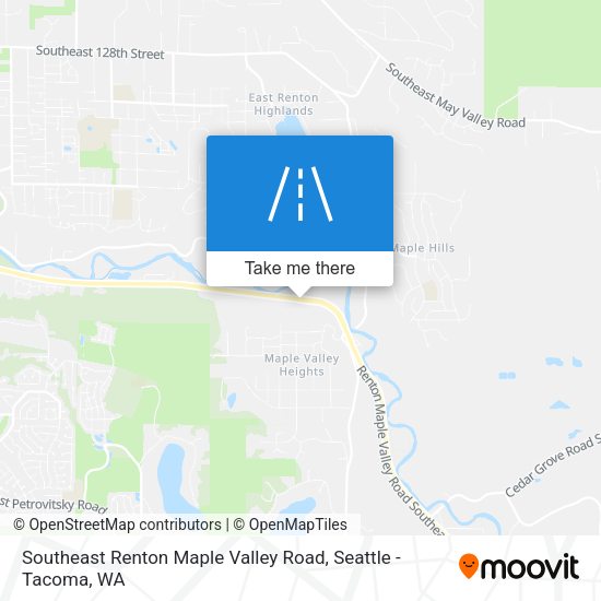 Southeast Renton Maple Valley Road map
