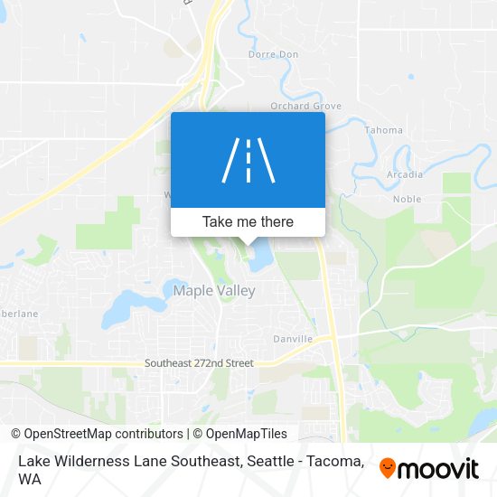 Lake Wilderness Lane Southeast map