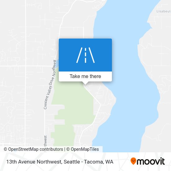 13th Avenue Northwest map