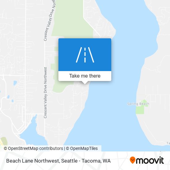 Beach Lane Northwest map