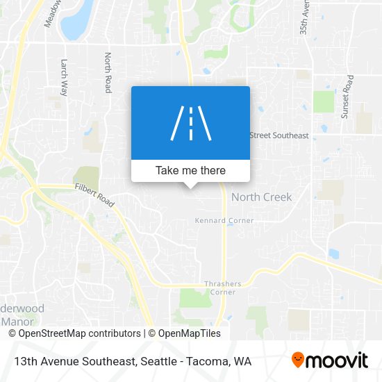 13th Avenue Southeast map