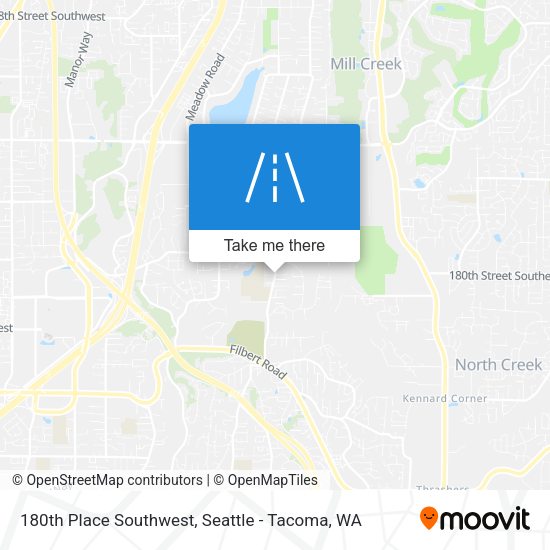 180th Place Southwest map