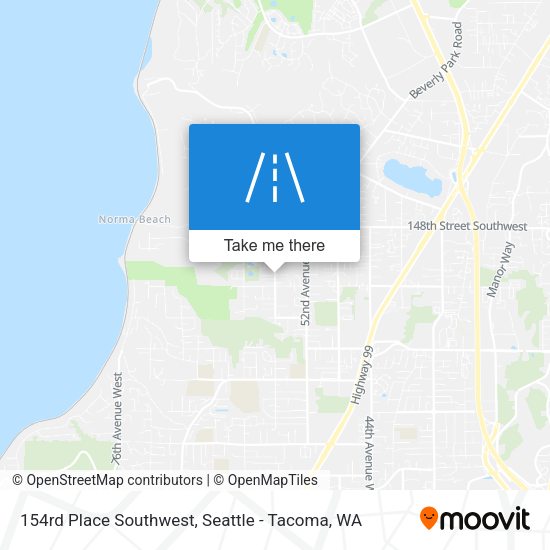 154rd Place Southwest map
