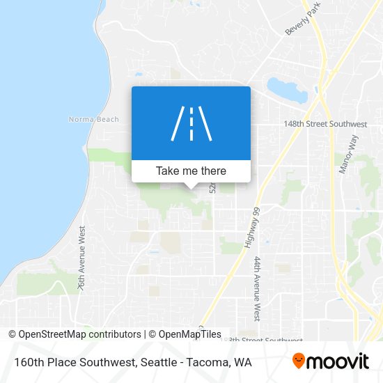 Mapa de 160th Place Southwest
