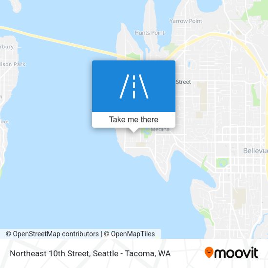 Northeast 10th Street map