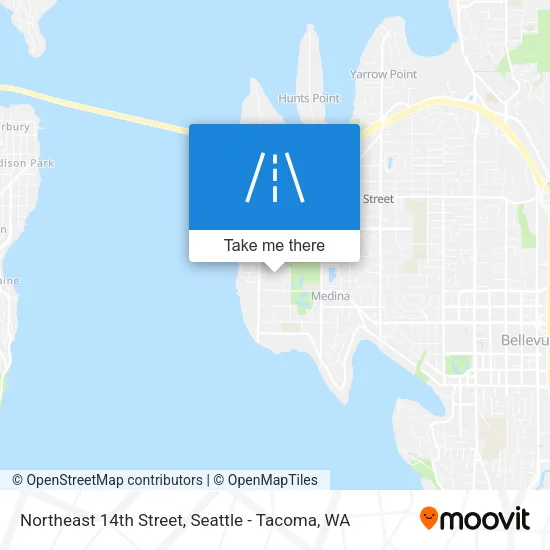 Northeast 14th Street map