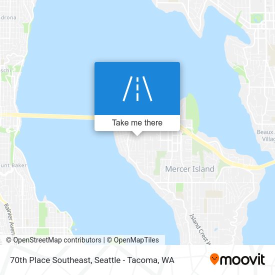 70th Place Southeast map