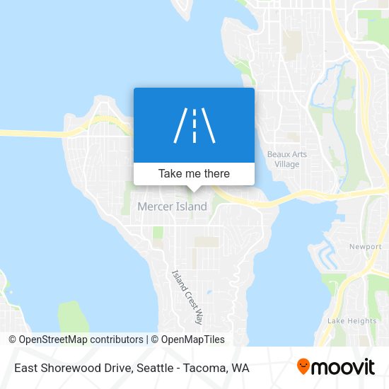 East Shorewood Drive map