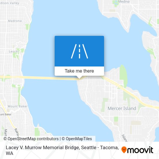 Lacey V. Murrow Memorial Bridge map