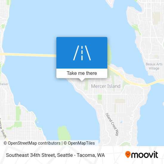Southeast 34th Street map