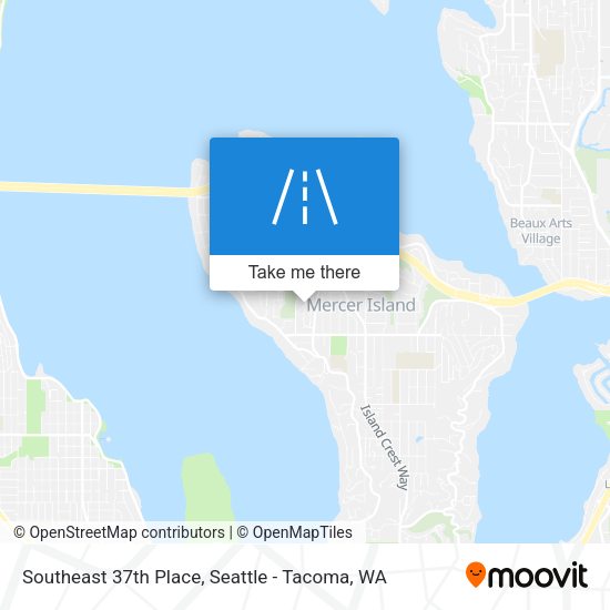 Southeast 37th Place map