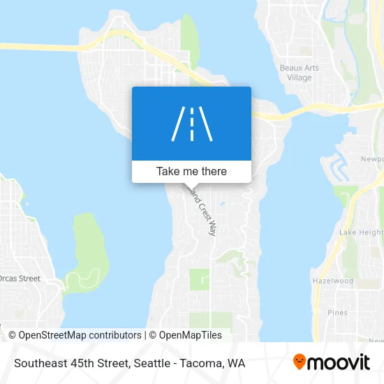 Southeast 45th Street map