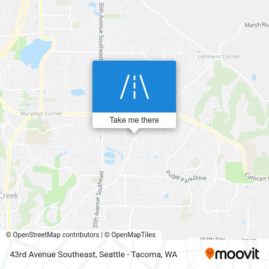 43rd Avenue Southeast map