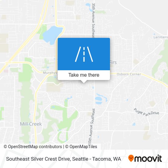 Southeast Silver Crest Drive map