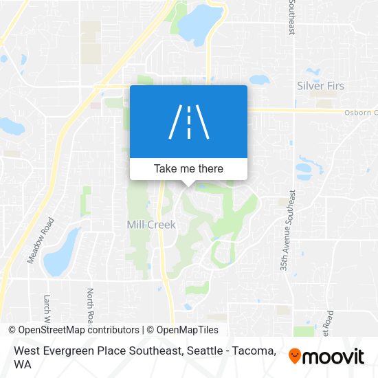 Mapa de West Evergreen Place Southeast