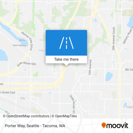 Porter Way map