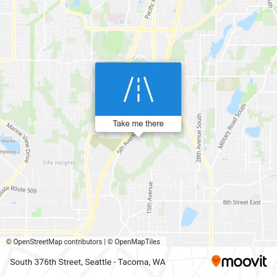 South 376th Street map