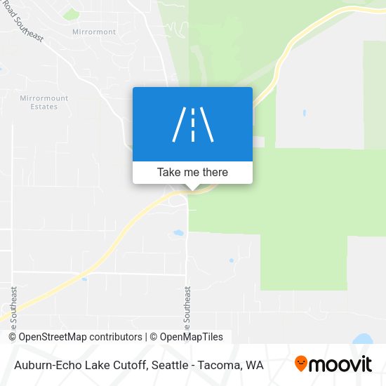 Auburn-Echo Lake Cutoff map