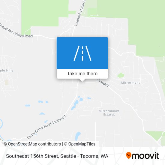 Southeast 156th Street map
