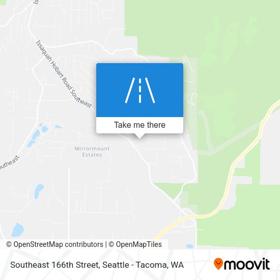 Southeast 166th Street map