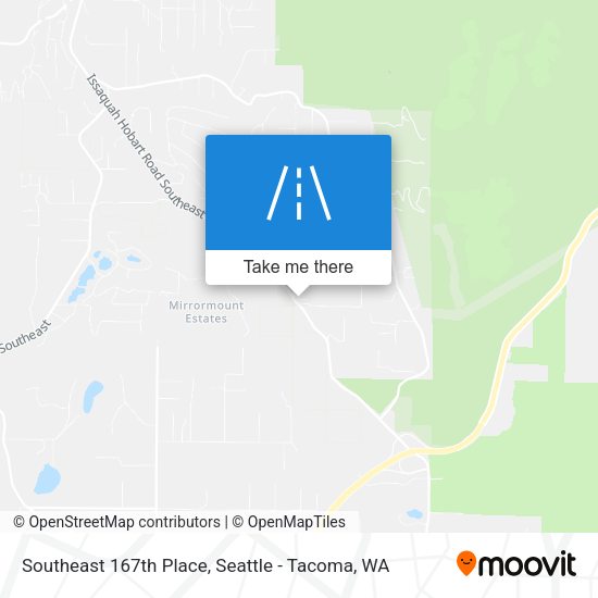 Southeast 167th Place map