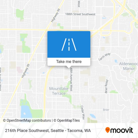 216th Place Southwest map