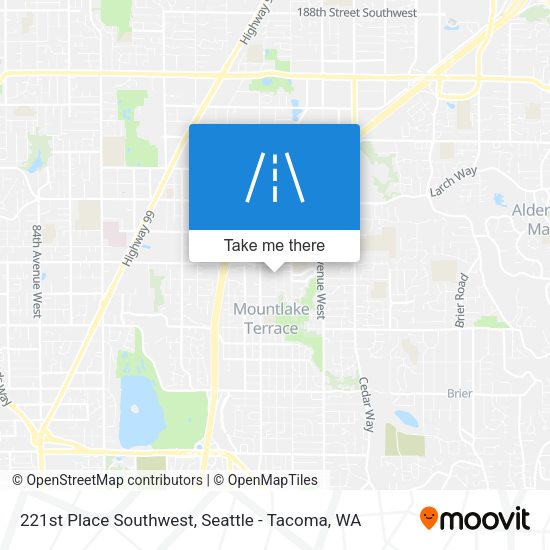 221st Place Southwest map