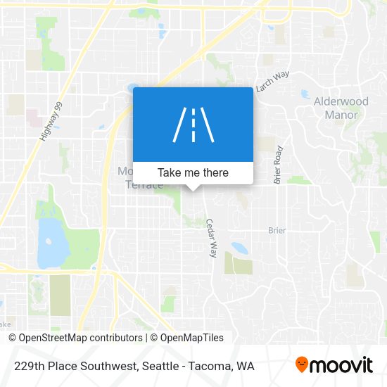 Mapa de 229th Place Southwest