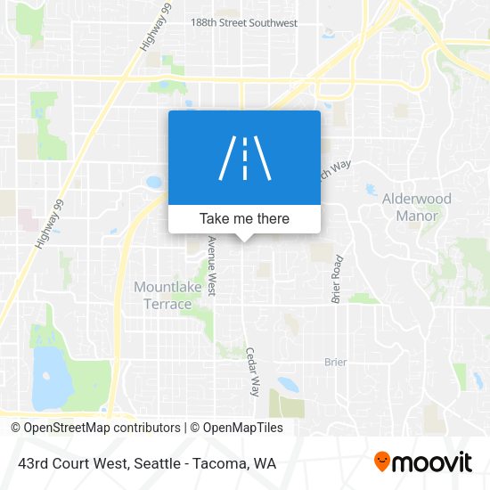 43rd Court West map