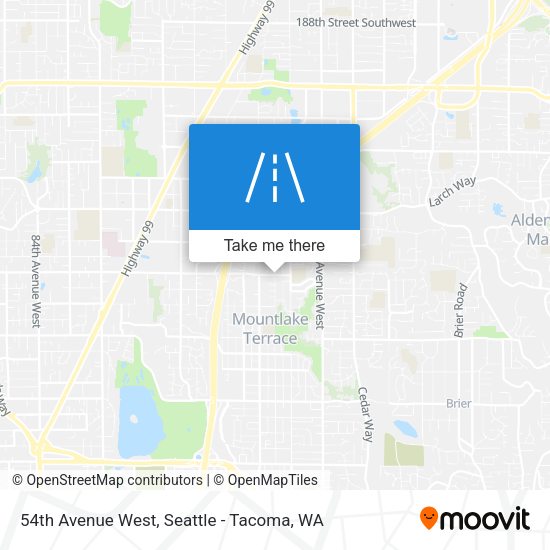 54th Avenue West map