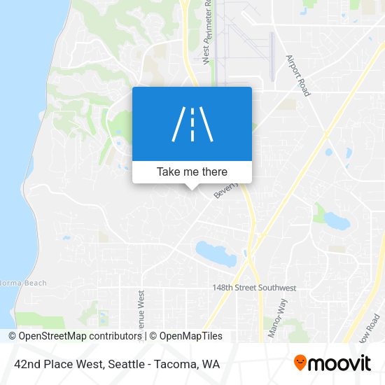 42nd Place West map