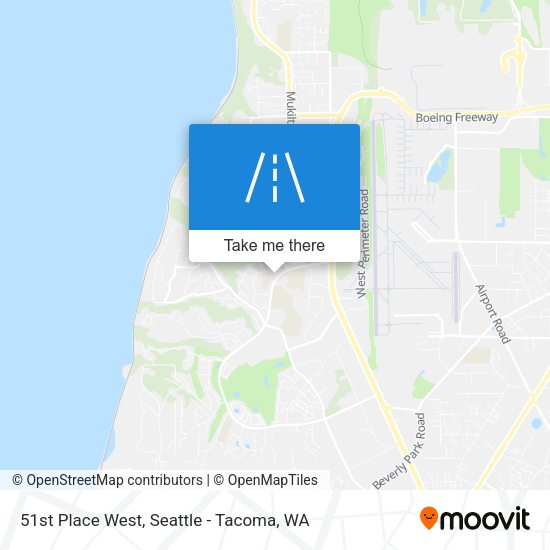 51st Place West map
