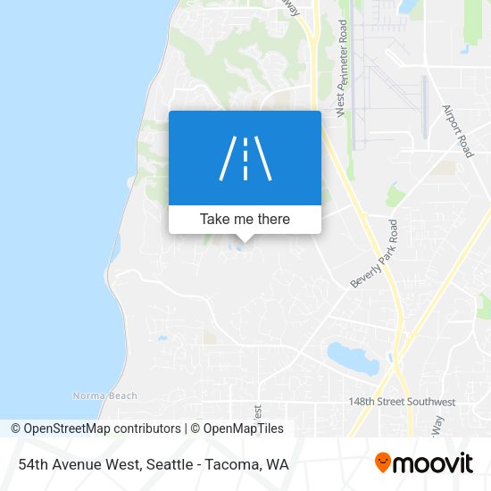 54th Avenue West map