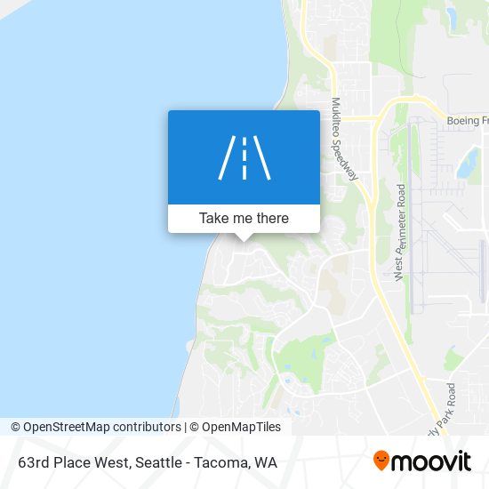 63rd Place West map
