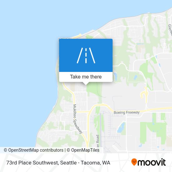 Mapa de 73rd Place Southwest