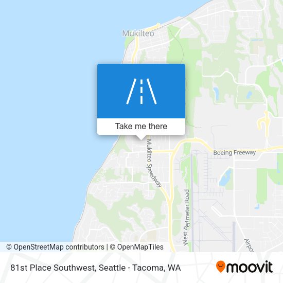 81st Place Southwest map