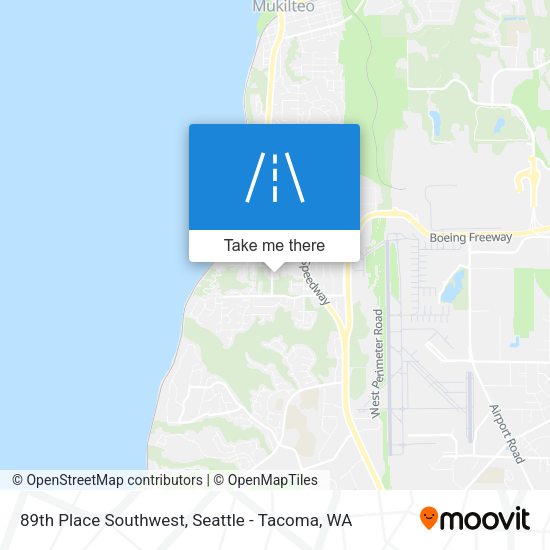 89th Place Southwest map