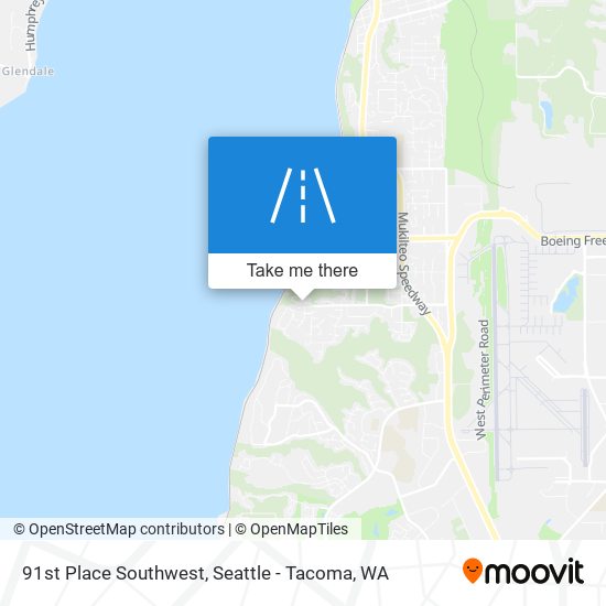 91st Place Southwest map
