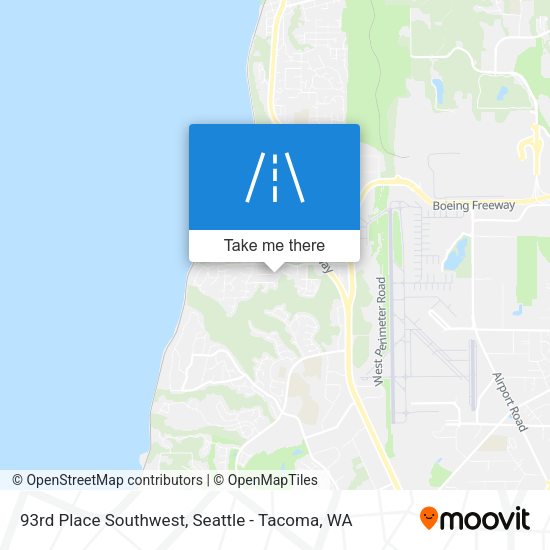93rd Place Southwest map
