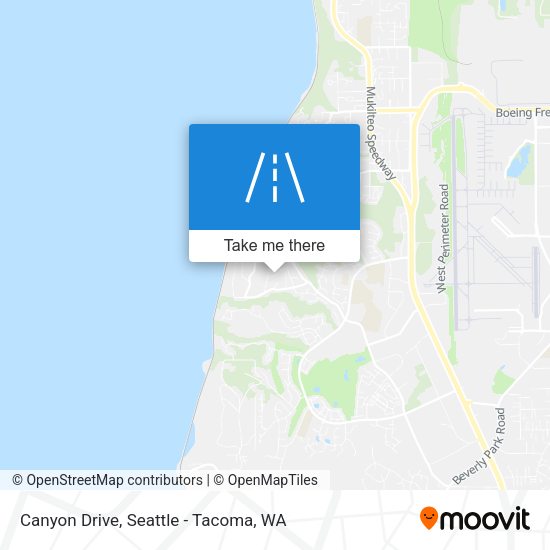 Canyon Drive map