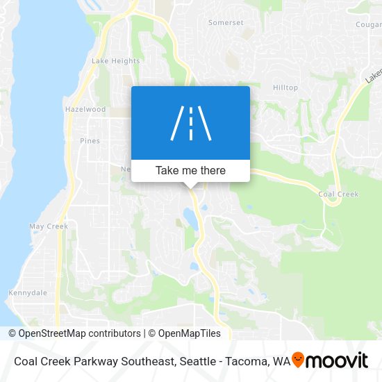 Coal Creek Parkway Southeast map